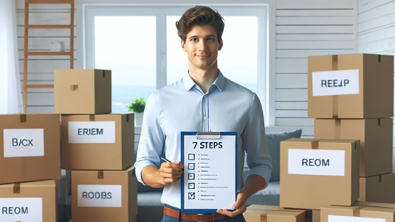 7 Essential Steps for Preparing Your Next Move - Smart Moving Solutions, Concept art for illustrative purpose, tags: stress-free residential commercial - Monok