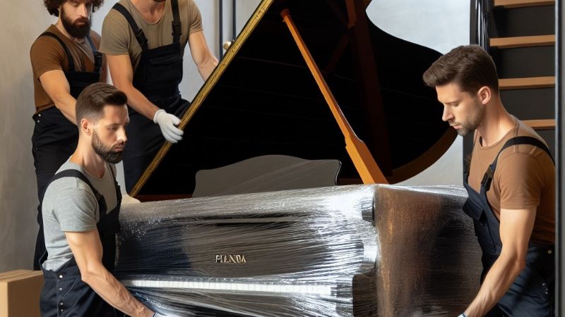 Unexpected Challenges in Piano Moving and How Professional Movers Handle It, Concept art for illustrative purpose - Monok